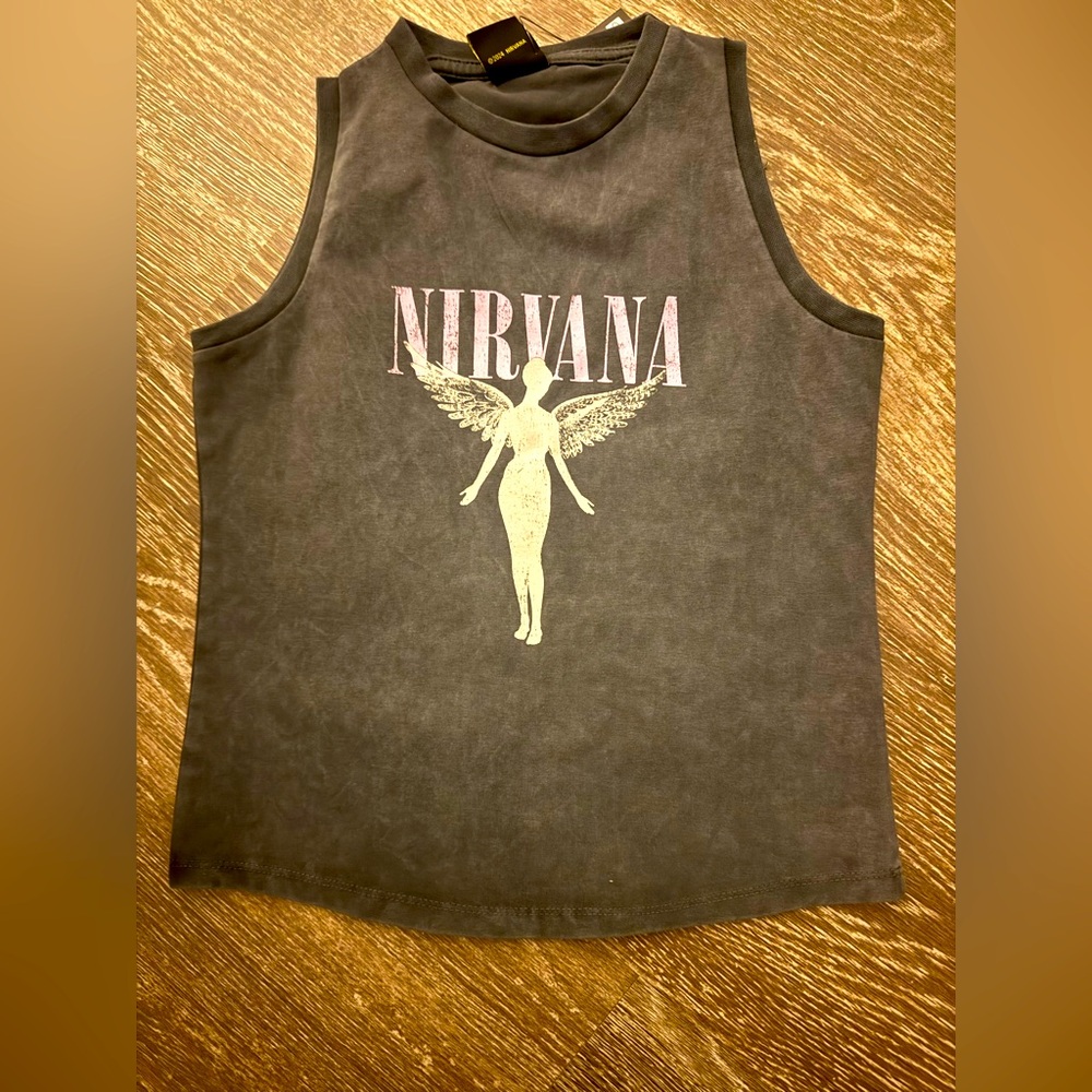 Nirvana sleeveless Tee; child’s size 9/10